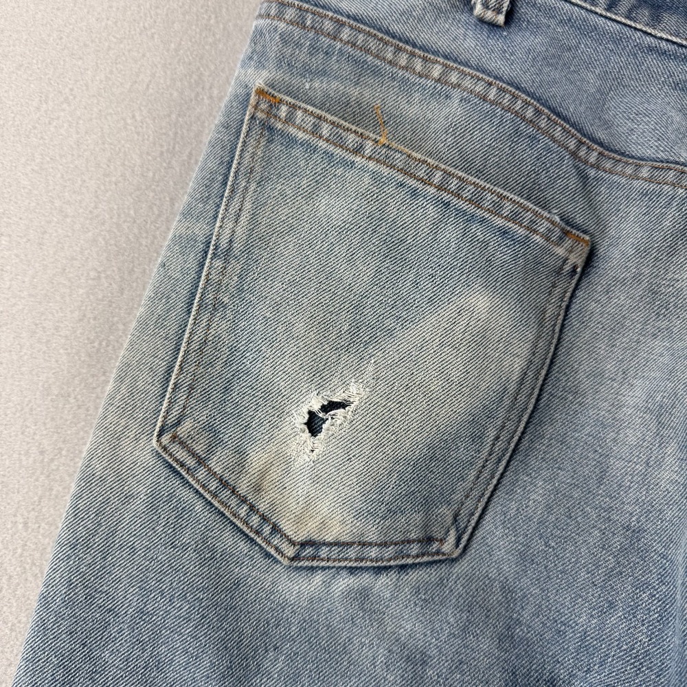 Vintage 70s Jeans Mens (Fits 34x29) Blue Denim Faded Bootcut Scoville Zip USA - Picture 12 of 16